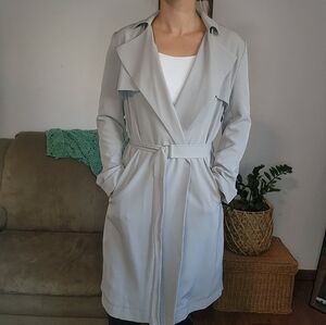 Shon Mott Double Face Knit Trench Coat Size 3